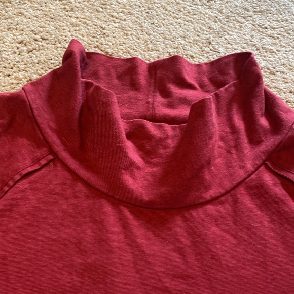 Toad&Co Organic Cotton Cowl Neck Tunic L/S Red Size LARGE - Picture 4 of 10